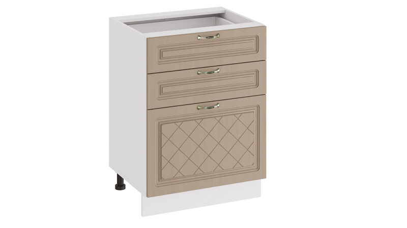 Шкаф напольный с тремя ящиками «Бьянка»