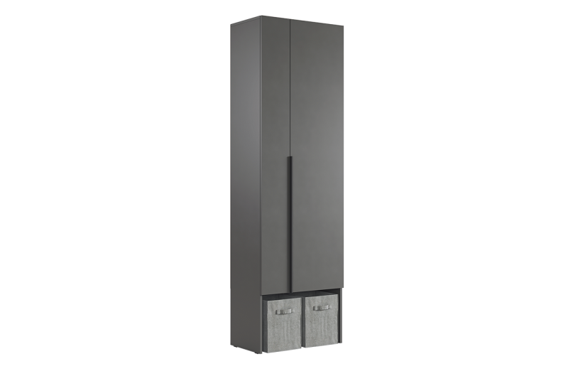 Баско Шкаф двухдверный L600 графит