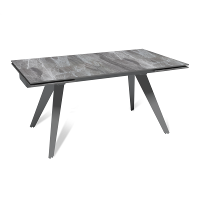 Стол раскладной Рейн (160+40+40), керамика глянцевая Italian Light Grey