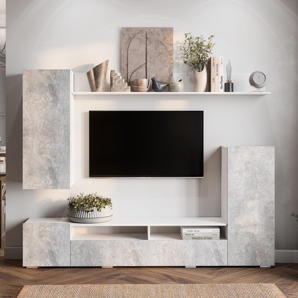 Гостиная Диаманд Цемент Светлый