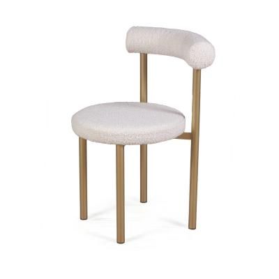 Стул Бигги, букле Turin ivory / опоры золото