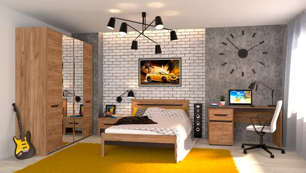 Афина Мод.А11а Шкаф для одежды Крафт Дуб Крафт/Венге