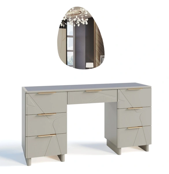 Зеркало Лейла ярко серый