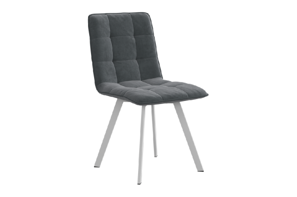 Стул Марсель Т2 графит (велюр)/белый