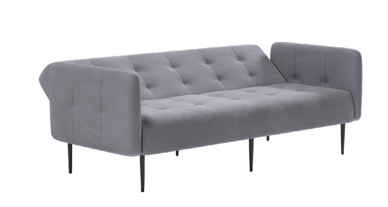 Монако диван-кровать прямой с подлокотниками, трехместный, бархат 03