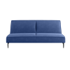 Эсте диван-кровать трехместный, прямой, без подлокотников, велюр синий Velutto 26