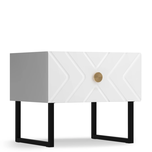 Тумба прикроватная Марсель Глянец белый