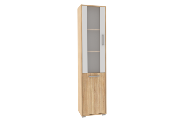 Лайт-2 Стеллаж дуб сонома/белый