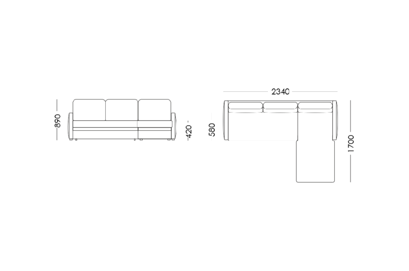 Диван угловой MONACO