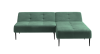 Монако диван-кровать с шезлонгом, без подлокотников, бархат зеленый 19