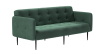 Монако диван-кровать прямой с подлокотниками, трехместный, бархат зеленый 19