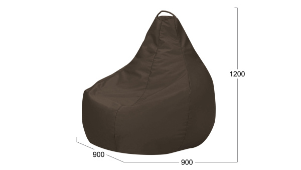 Кресло-мешок «Купер» XL Велюр коричневый люкс