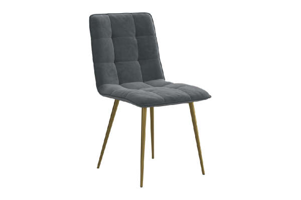 Стул Марсель Т1 графит (велюр)/золото