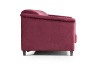 Амстердам диван-кровать трехместный прямой, велюр красный