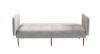 Монако диван-кровать прямой с подлокотниками, трехместный, велюр серый Velutto 52