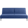 Эсте диван-кровать трехместный, прямой, без подлокотников, велюр синий Velutto 26