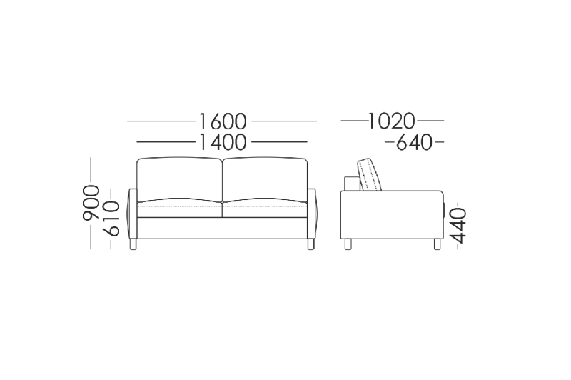 Диван прямой MARIBO 1200