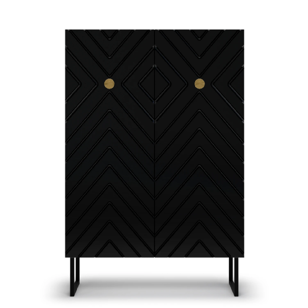 Шкаф низкий Марсель Черный