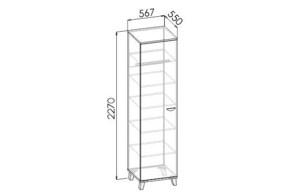 Шкаф-пенал Amely