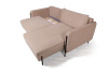 Барселона диван-кровать с шезлонгом, велюр бежевый