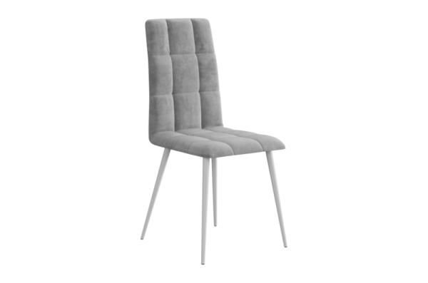 Стул Турин 2 Т1 пепельный (велюр)/белый
