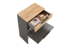 Баско Обувница графит/дуб крафт золотой