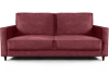 Кельн диван-кровать трехместный прямой, велюр красный