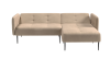 Монако диван-кровать с шезлонгом, с подлокотниками, бархат бежевый 5