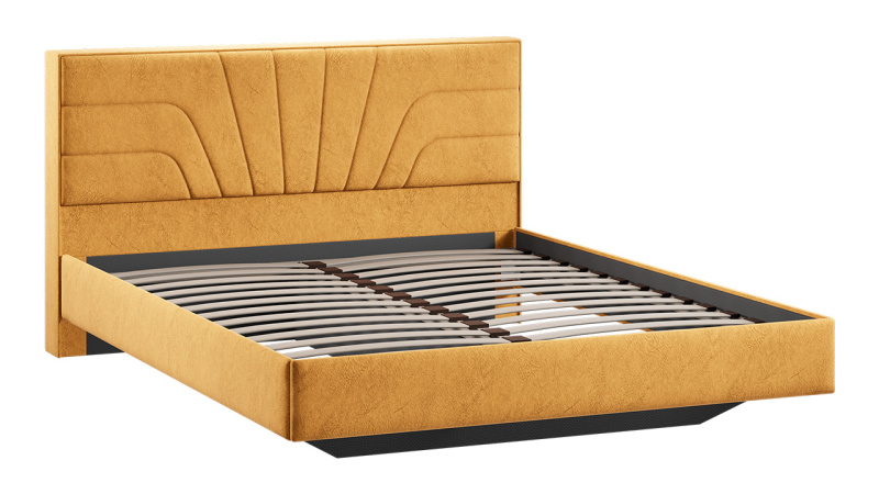 Кровать без ПМ «Пандора» Тип 1 (без подъемного механизма) Микровелюр Wellmart Yellow