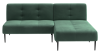 Монако диван-кровать с шезлонгом, без подлокотников, бархат зеленый 19