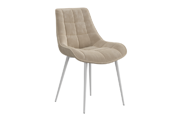 Стул Монти Т1 пломбир (велюр)/белый