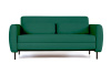 Сиена диван-кровать прямой с подлокотниками, бархат зеленый 19
