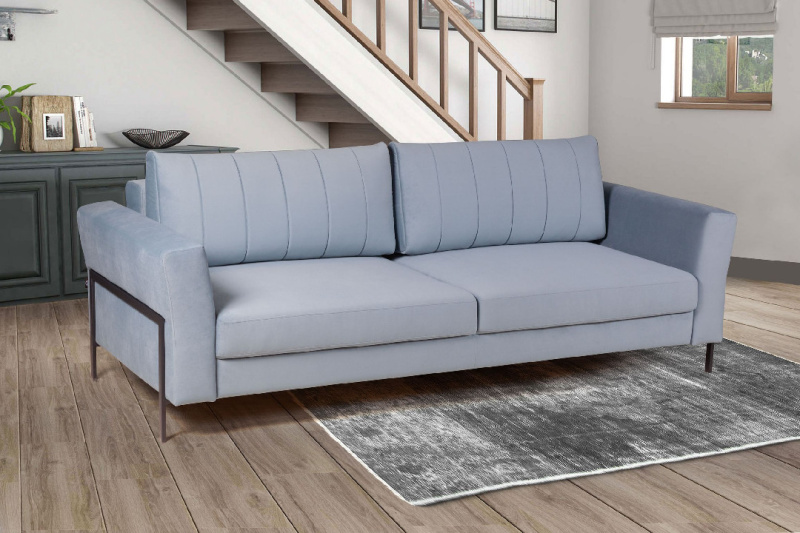 Фиджи диван-кровать трехместный прямой, велюр