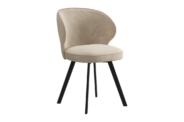 Стул Гудвин Т2 пломбир (велюр)/черный