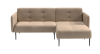 Монако диван-кровать с шезлонгом, с подлокотниками, бархат бежевый 5