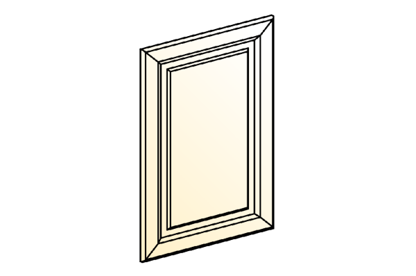 Мишель Дверь (Декор) L551 Шкаф рабочий (эмаль) кофейный