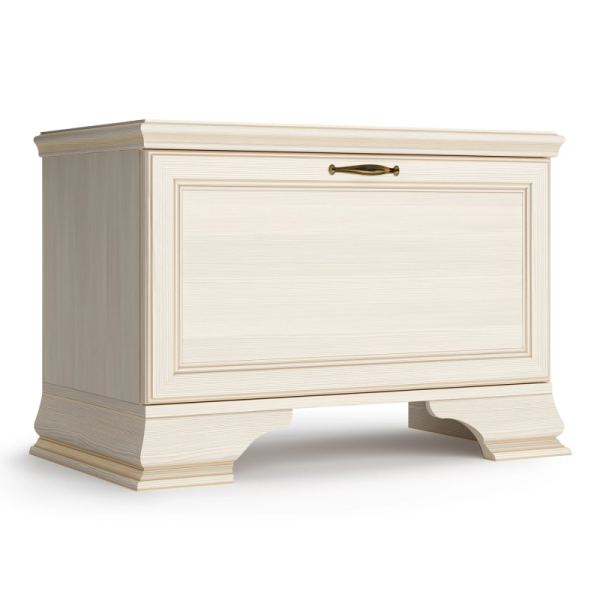 Тумба под обувь 600 Сиена бодега белый (патина «золото»)