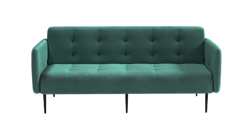 Монако диван-кровать прямой с подлокотниками, трехместный, бархат 87