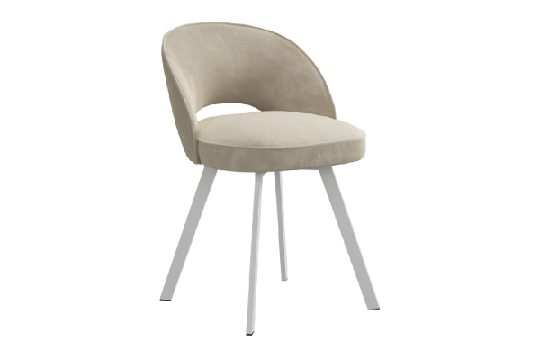 Стул Моли 2 Т2 пломбир (велюр)/белый