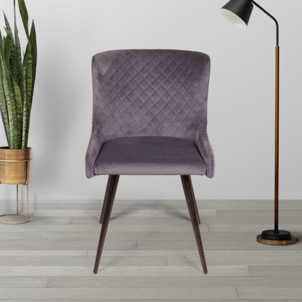 Стул JAZZ ромб поворотный 90 градусов, функция возврата, антишум, бархат светло-серый 26