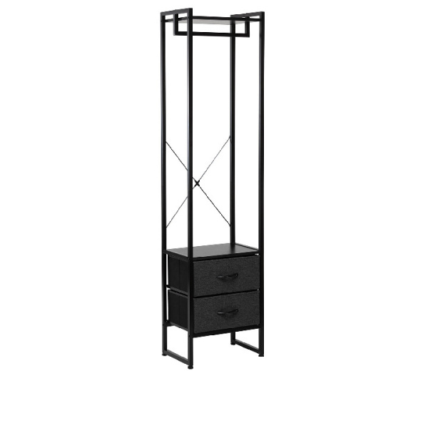 Комод Leset Ноа с вешалкой Чёрный Чёрный матовый