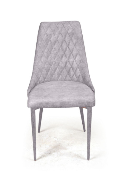 Стул CONNOR LUXE, бархат светло-серый 26/конус