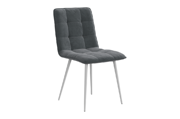 Стул Марсель Т1 графит (велюр)/белый