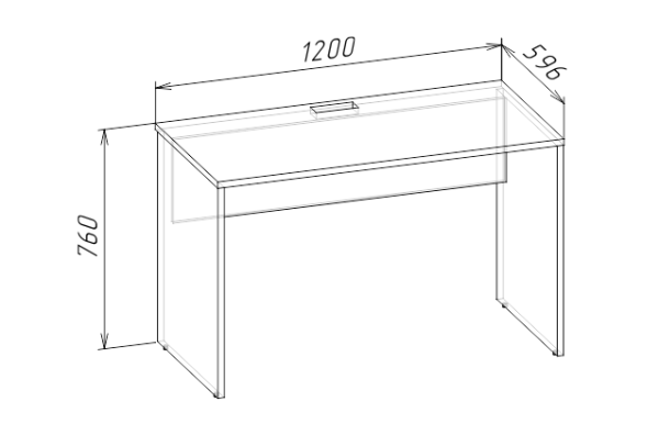 Стол прямой 1200 с угловым модулем MONO