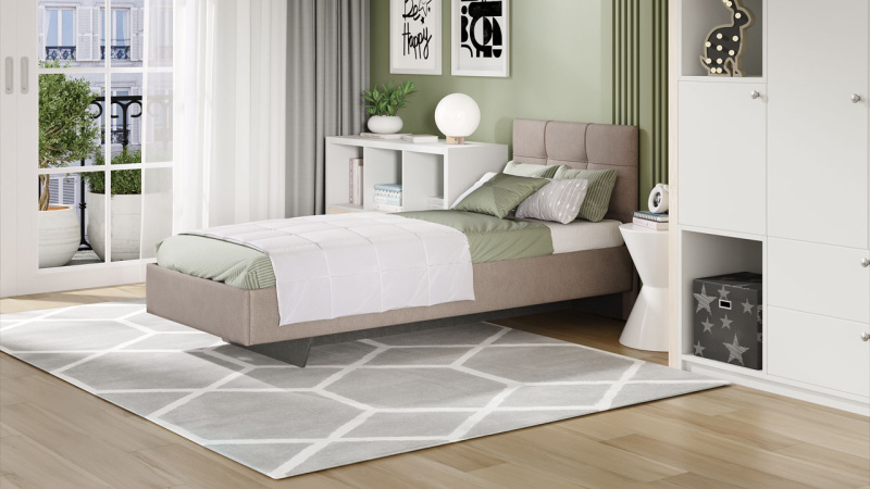 Кровать без ПМ «Элис» Тип 1 (без подъемного механизма) Велюр ultra cashmere