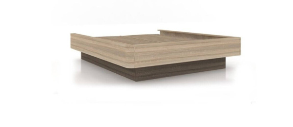 Корпус кровати 1600 Бруна (Сономе эйч темная/Сономе эйч светлая)