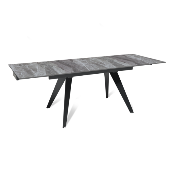 Стол раскладной Рейн (140+40+40), керамика глянцевая Italian Light Grey