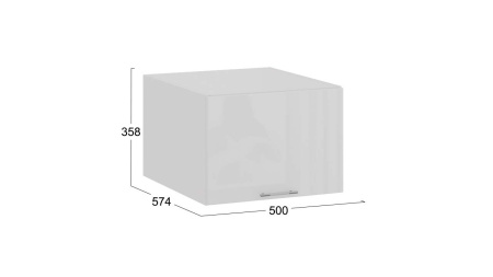 Шкаф навесной c одной откидной дверью «Весна» Белый, Белый глянец