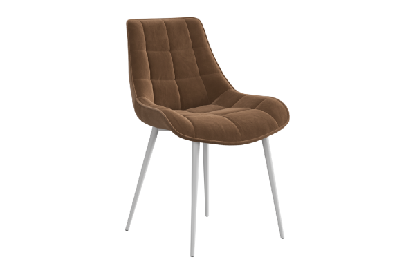 Стул Монти Т1 беж (велюр)/белый