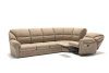 Сан-Ремо угловой диван-кровать с реклайнером велюр бежевый